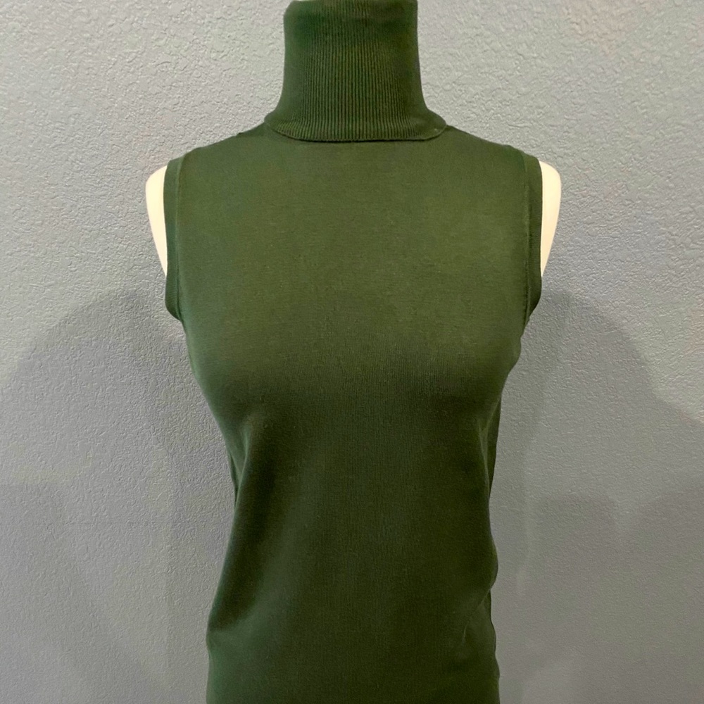 Army green turtle neck